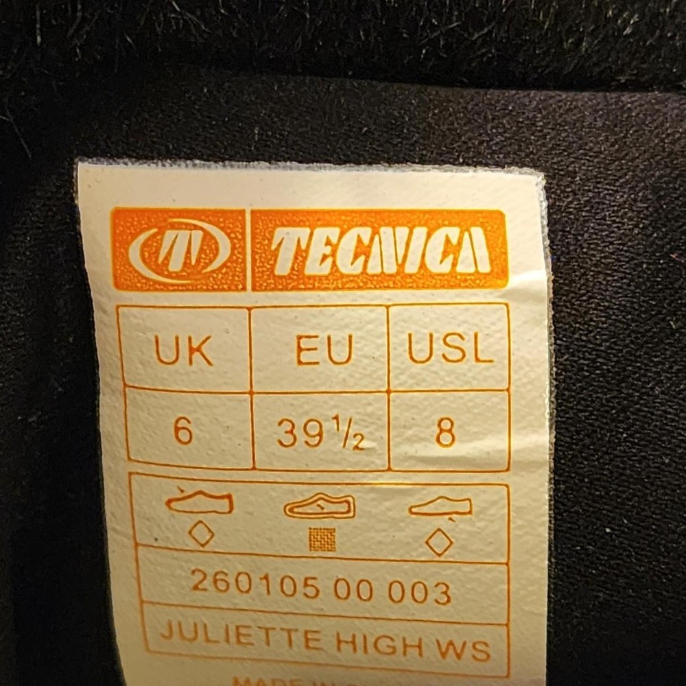 Tecnica Juliette High WS Black Patent Quilted Faux Fur Snow Boots Womens 8 - Picture 5 of 5